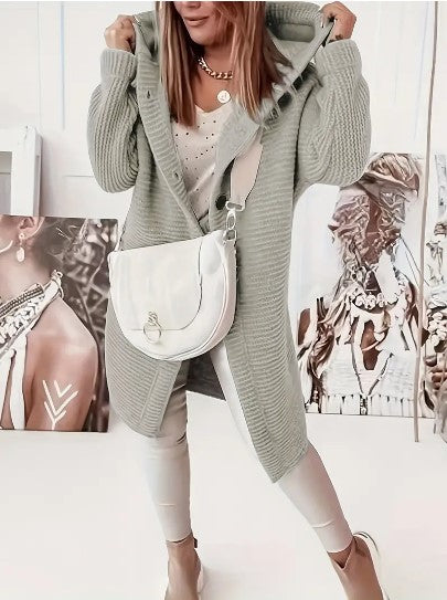 Women's Hooded Oversized Cardigan | Relaxed Fit & Warm