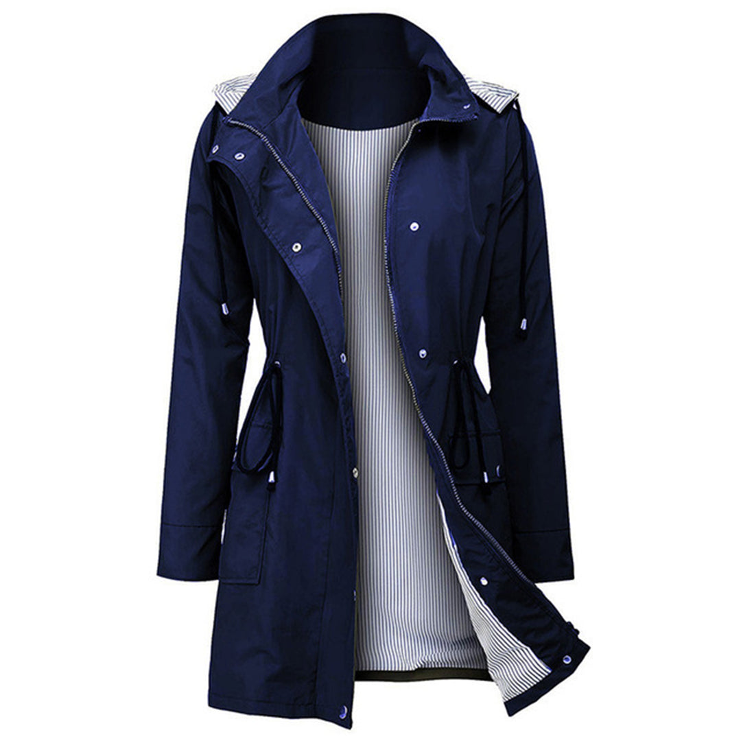 Women's Hooded Utility Parka | Drawstring Waist & Practical Pockets