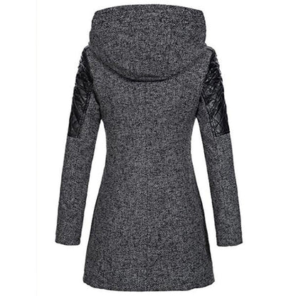 Women's Hooded Winter Coat | Belted Waist & Asymmetric Hem
