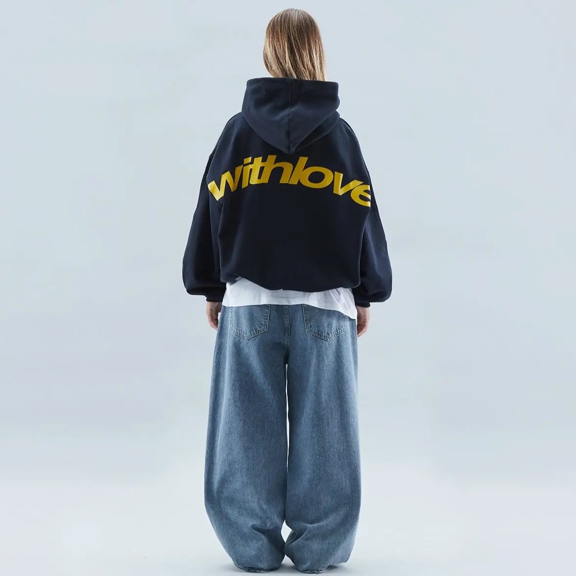 Women's Hoodie | Arched Back Print, Boxy Cropped Fit