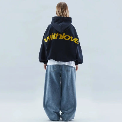 Women's Hoodie | Arched Back Print, Boxy Cropped Fit