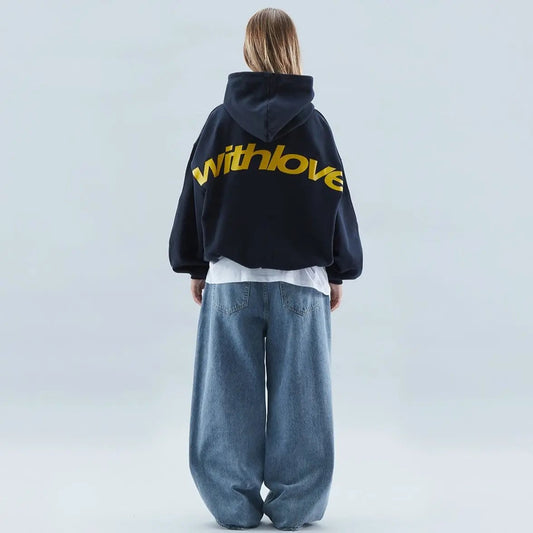 Women's Hoodie | Arched Back Print, Boxy Cropped Fit