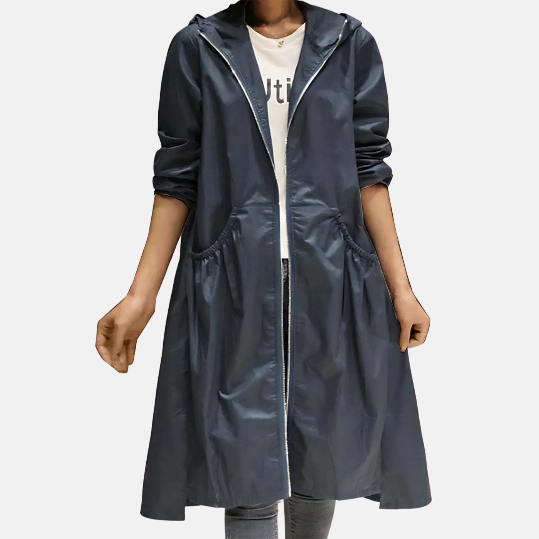 Women's Hoodie | Full-Length Zip, Knee-Length Swing