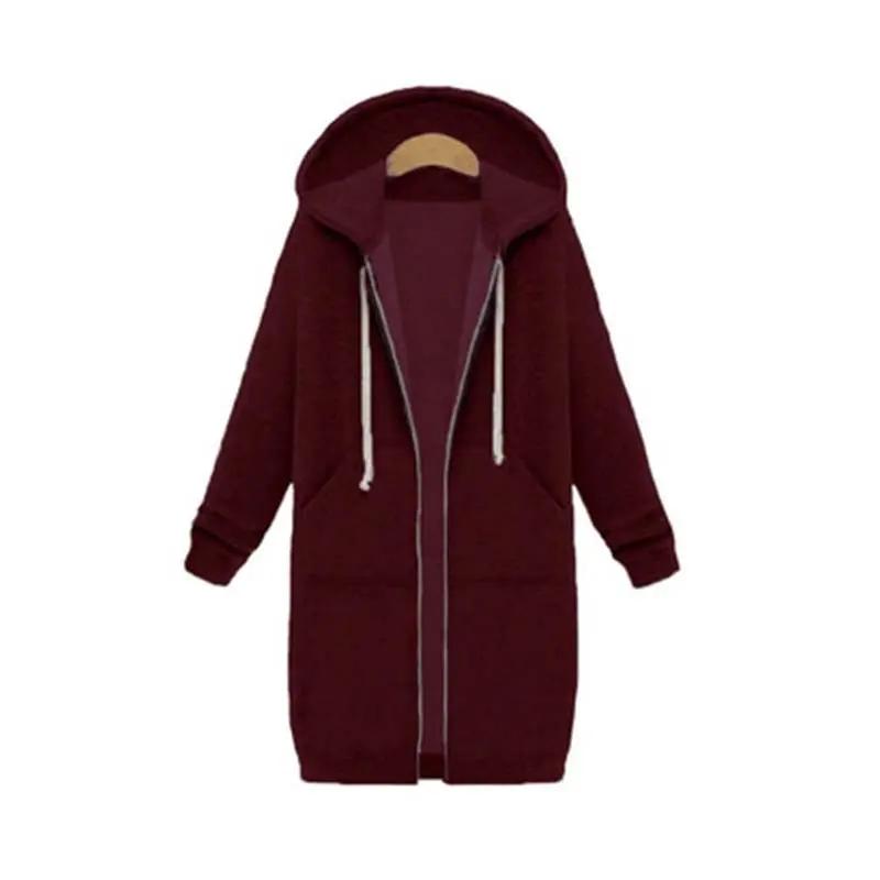 Women's Hoodie | Full-Length Zip, Longline Straight Hem