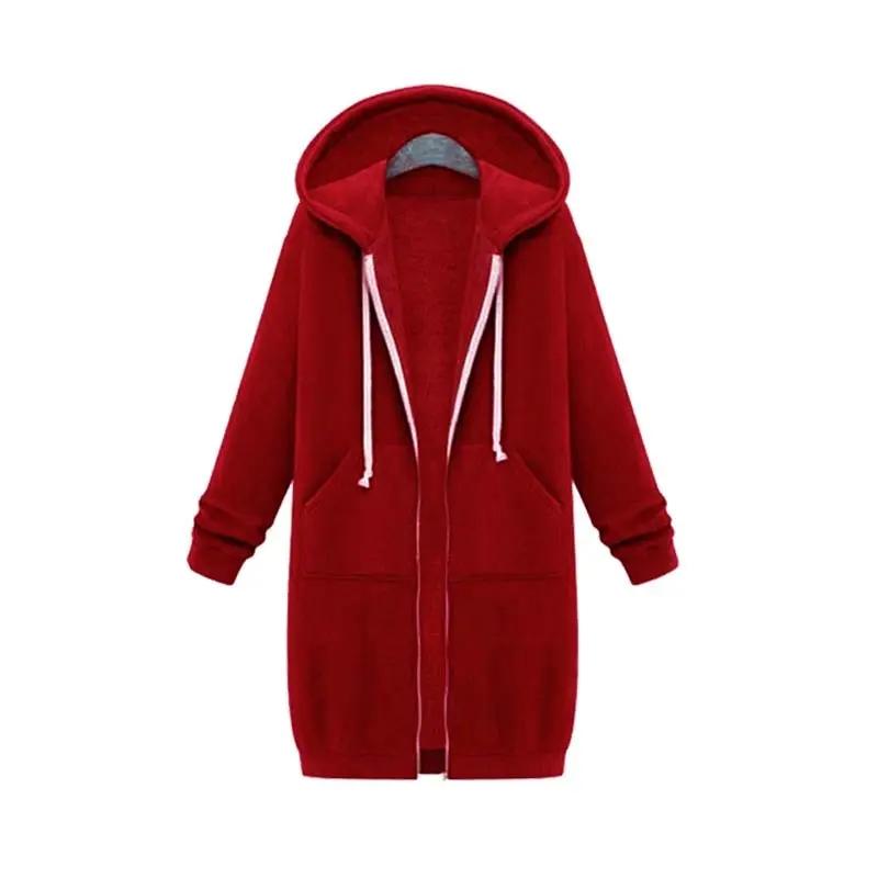 Women's Hoodie | Full-Length Zip, Longline Straight Hem