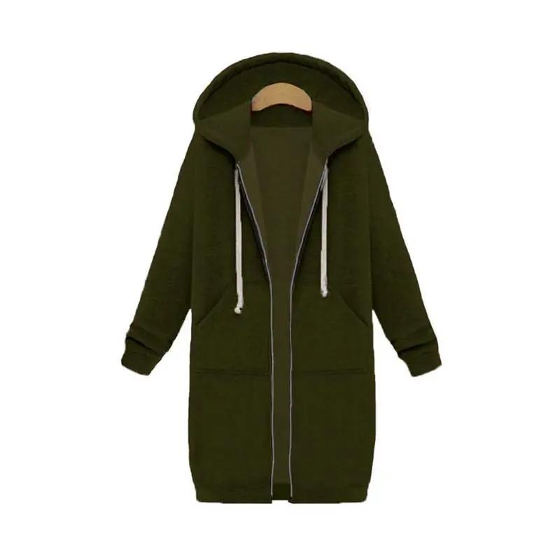Women's Hoodie | Full-Length Zip, Longline Straight Hem