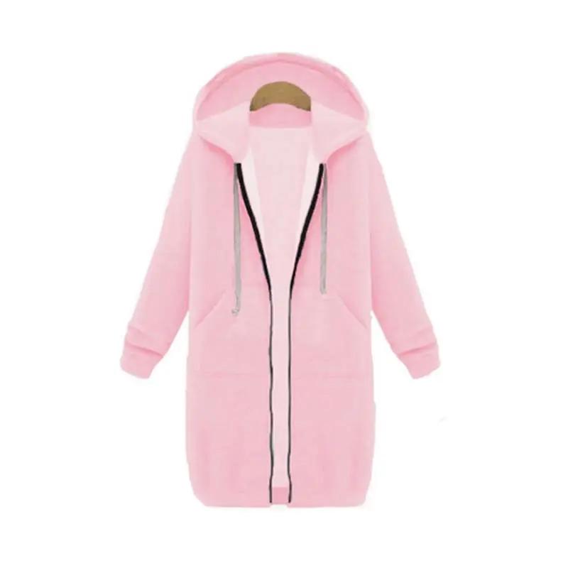 Women's Hoodie | Full-Length Zip, Longline Straight Hem