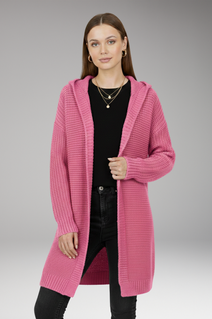 Women's Hoodie | Open Front, Textured Longline Cut