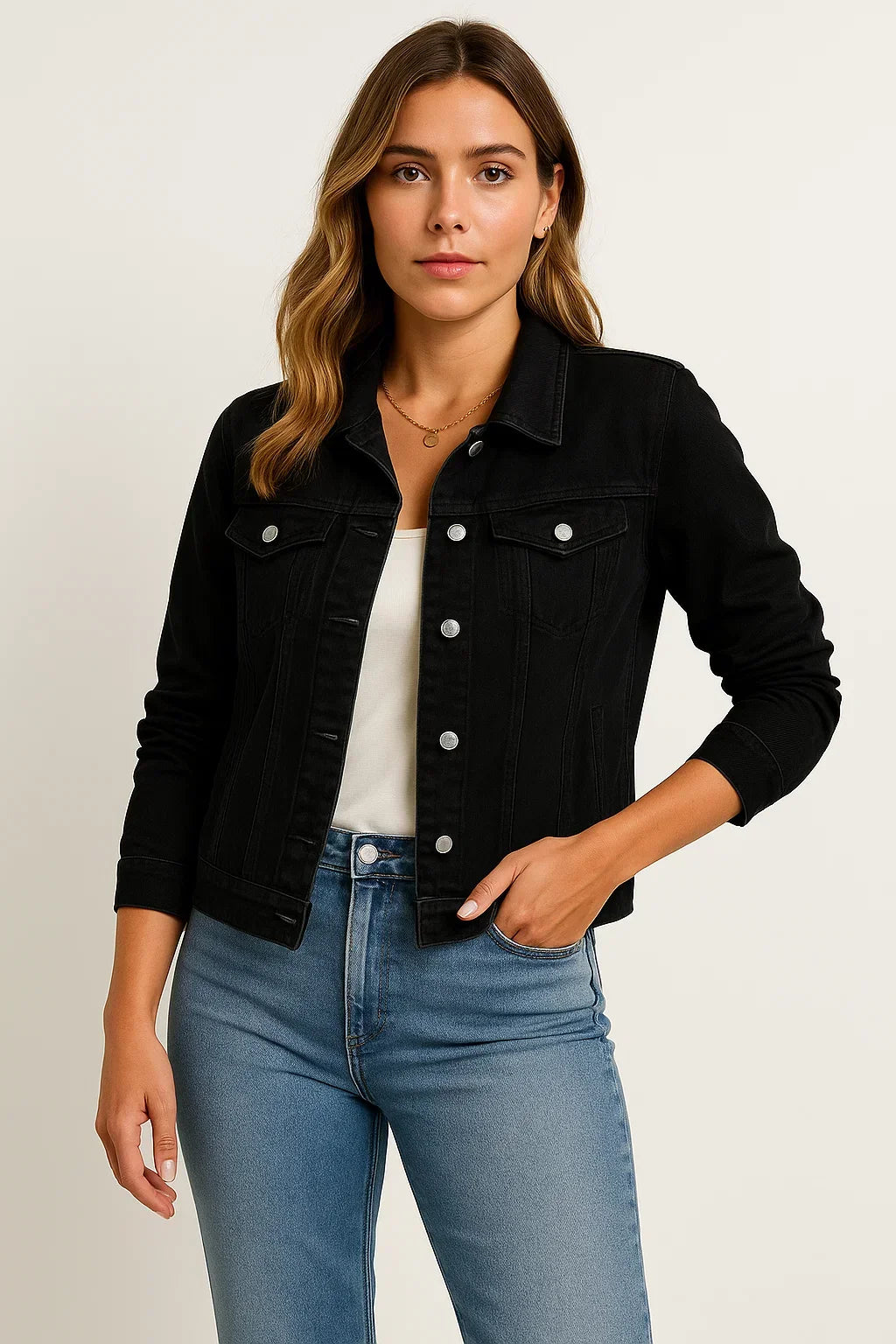 Women's Jacket | Classic Button & Versatile Style