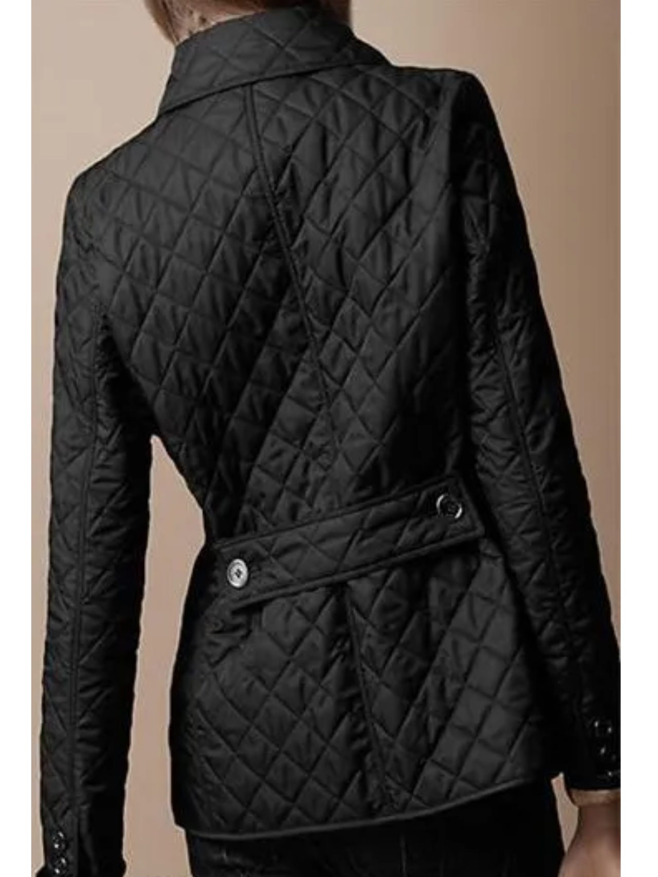 Women's Jacket | Diamond Quilting, Press-Stud Front