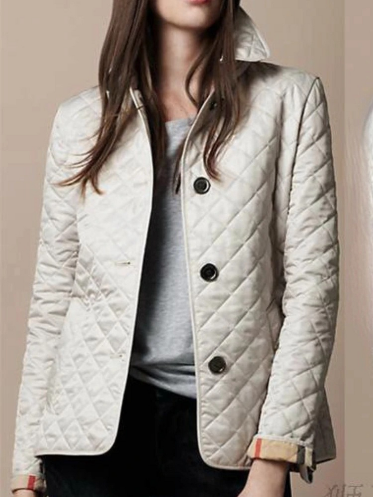 Women's Jacket | Diamond Quilting, Press-Stud Front