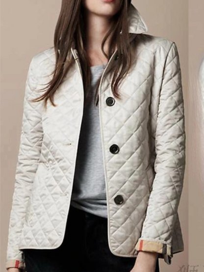Women's Jacket | Diamond Quilting, Press-Stud Front