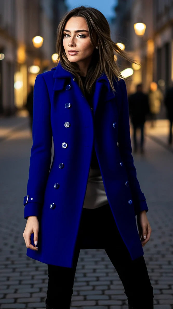 Elena | Velvet Jacket With Gold Accents - Lumina 2