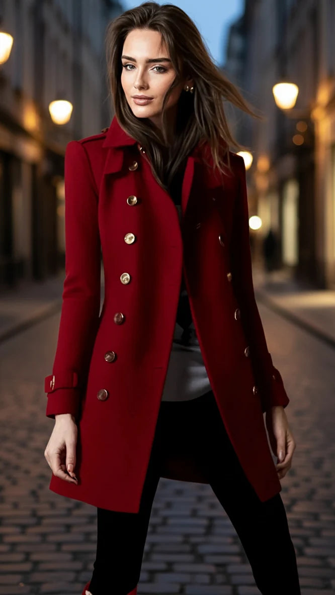 Elena | Velvet Jacket With Gold Accents - Lumina 0