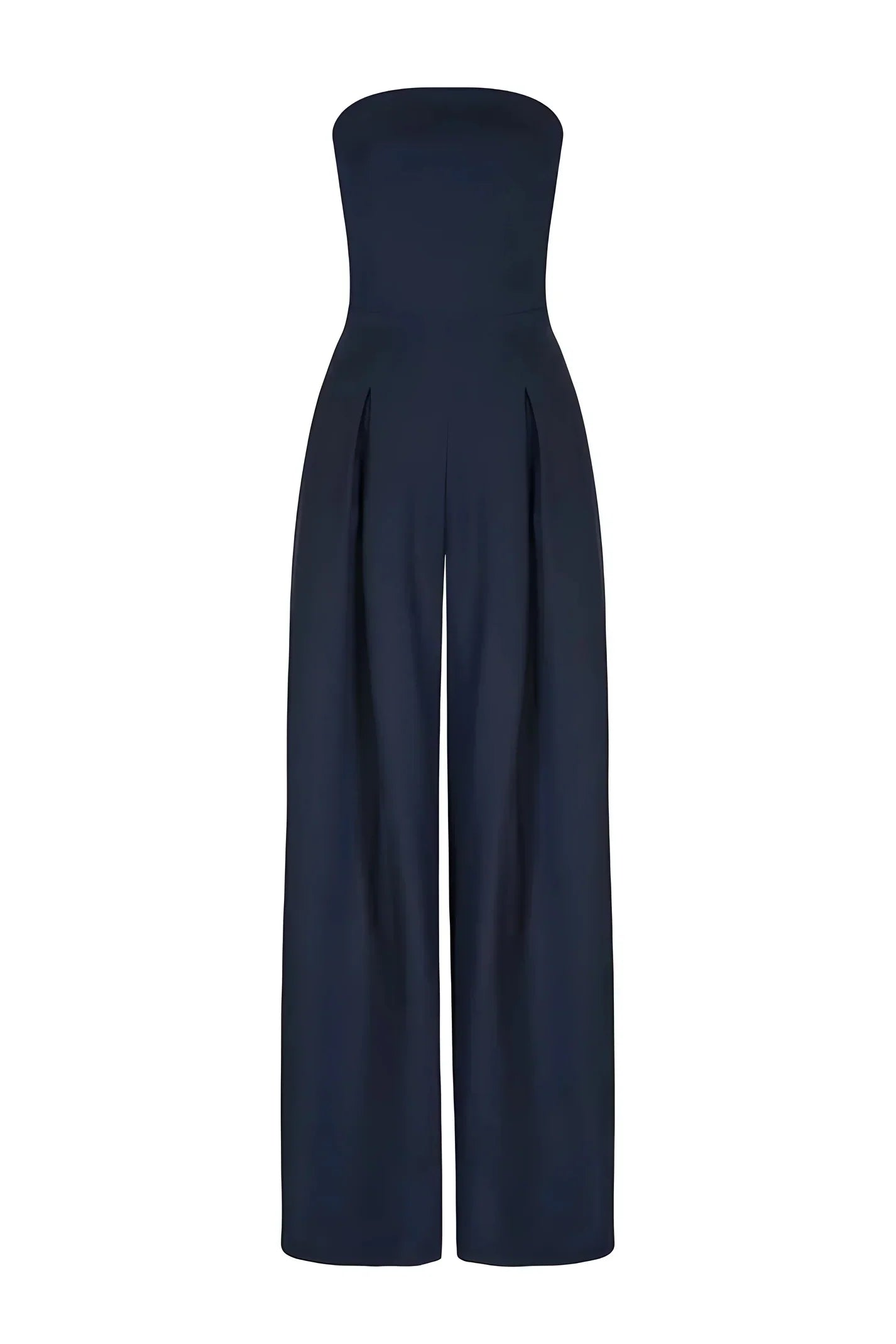 Women's Jumpsuit | Strapless Wide Leg Jumpsuit With A Pleated Front