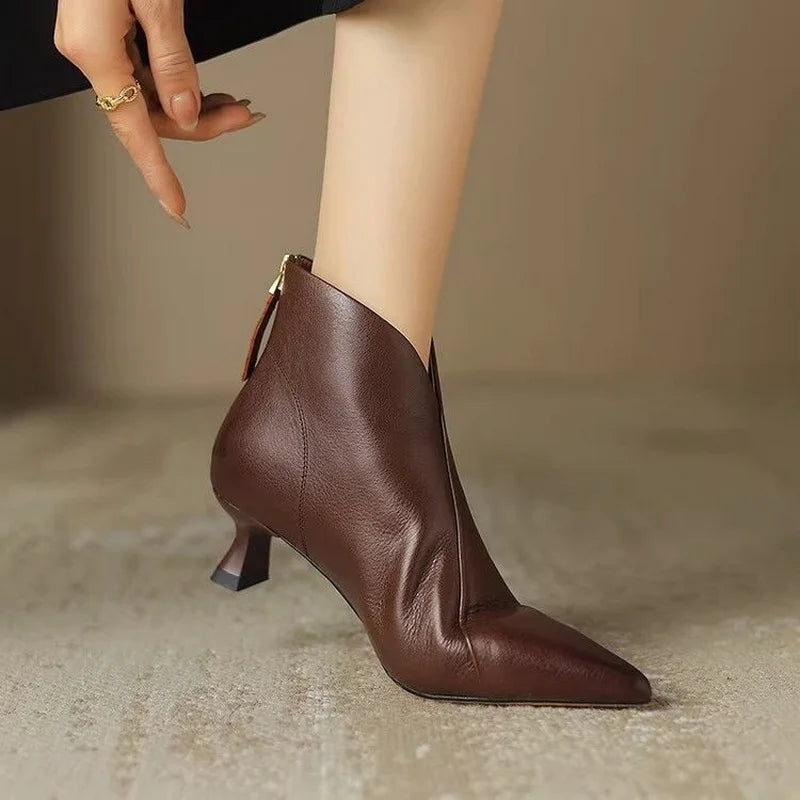 Women's Kitten Heel Boots | Pointed Toe & Comfort 4