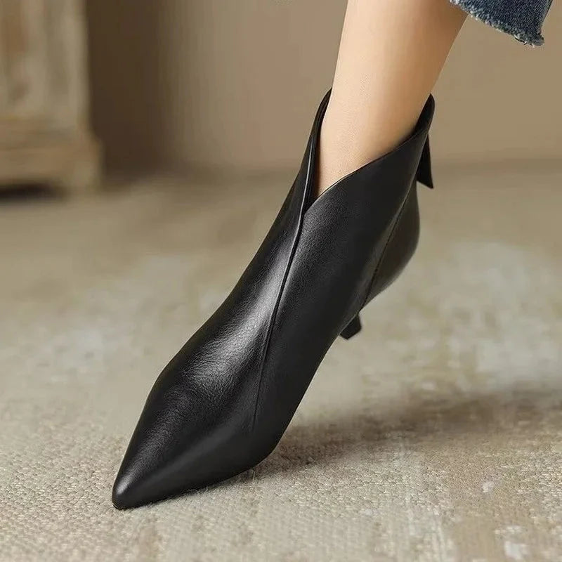 Women's Kitten Heel Boots | Pointed Toe & Comfort 5