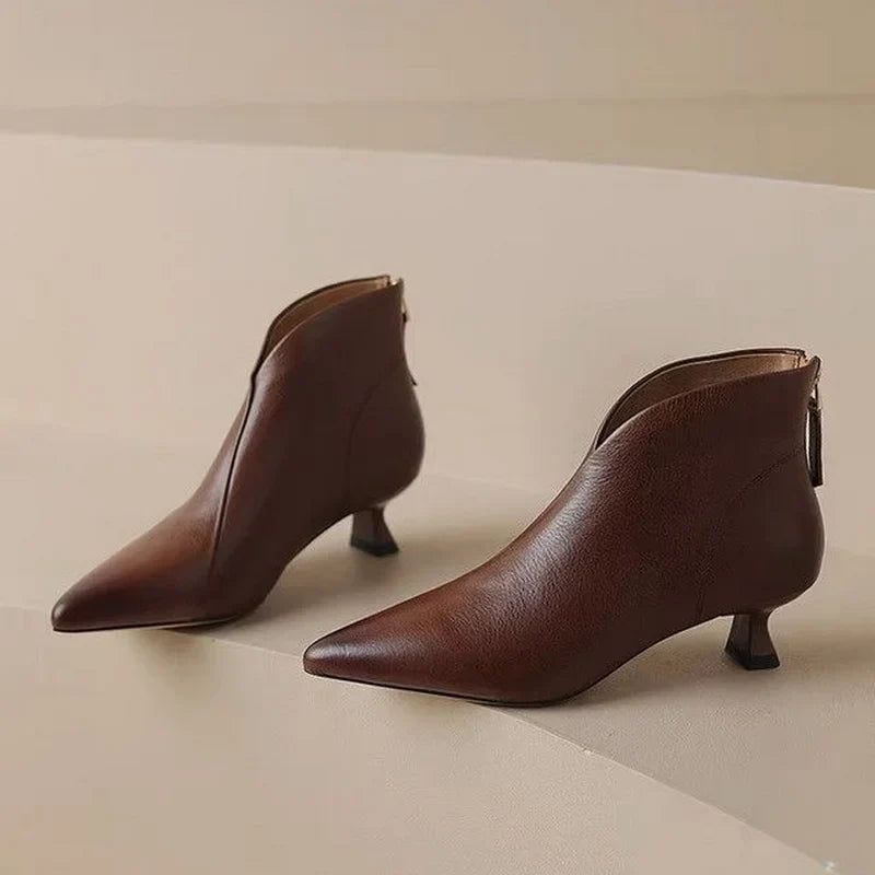 Women's Kitten Heel Boots | Pointed Toe & Comfort 6