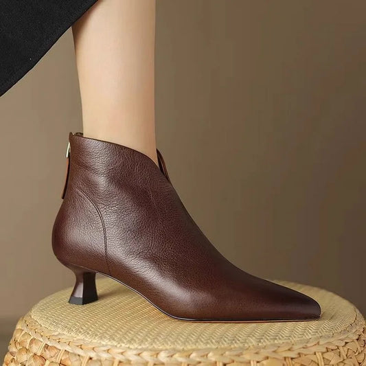 Women's Kitten Heel Boots | Pointed Toe & Comfort 1