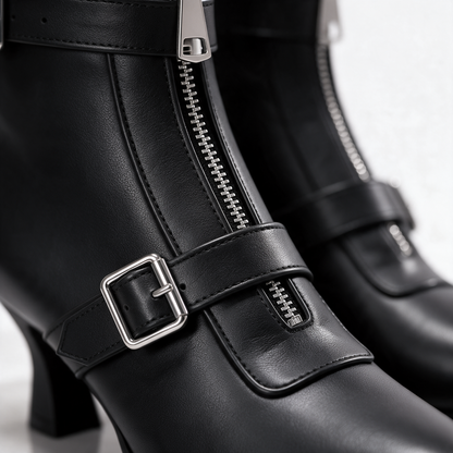 Women's Kitten Heel Zip Boots | Pointed Toe & Steady Step 16