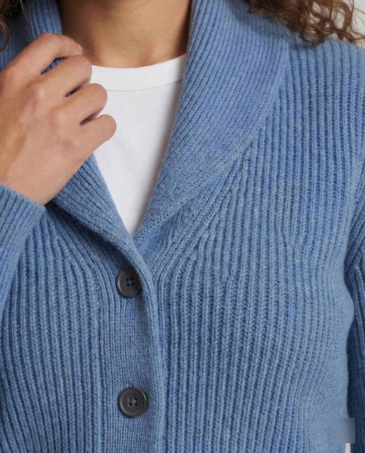Women's Knit Cardigan | Lapel Collar & Button-Front