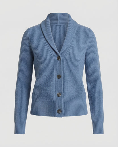 Women's Knit Cardigan | Lapel Collar & Button-Front