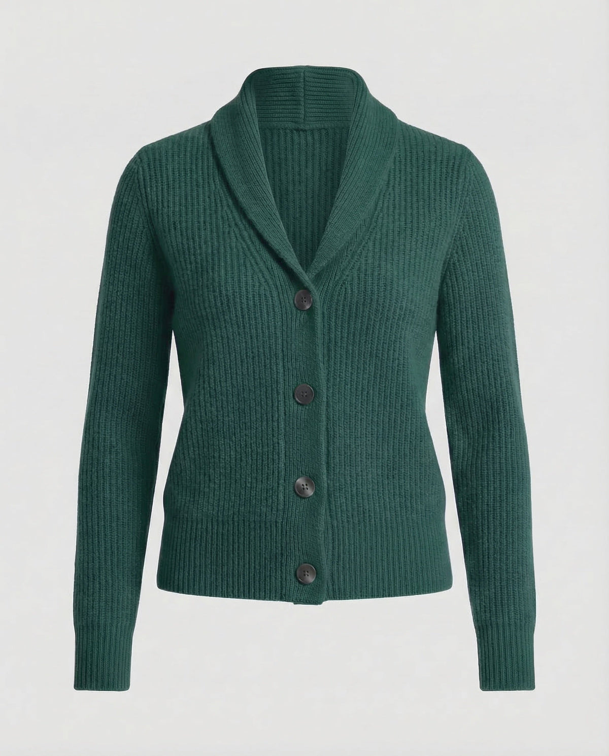 Women's Knit Cardigan | Lapel Collar & Button-Front