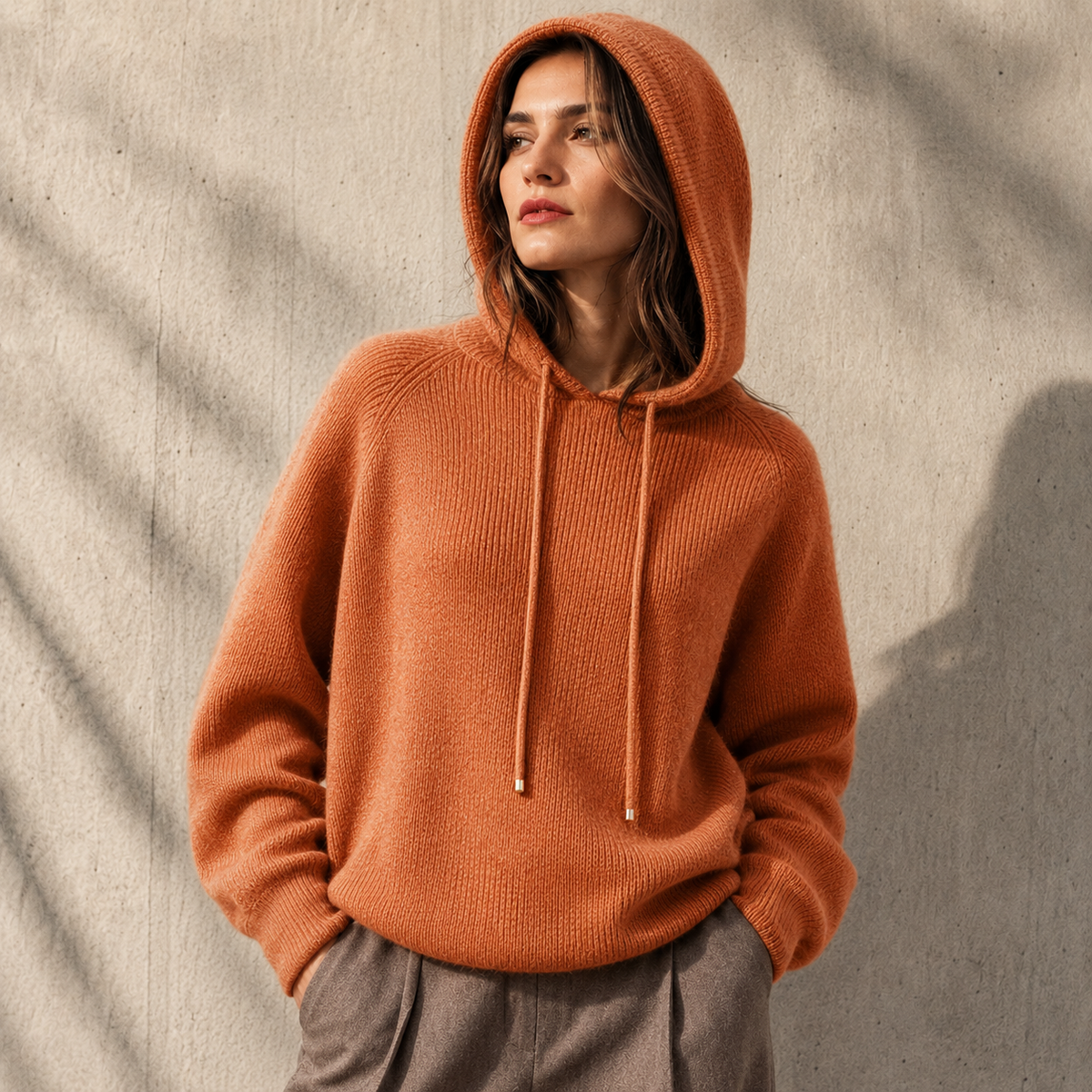 Women's Knit Hoodie | Ribbed Warmth & Easy Fit 10