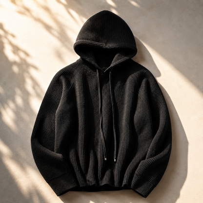 Women's Knit Hoodie | Ribbed Warmth & Easy Fit 2