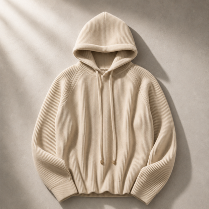 Women's Knit Hoodie | Ribbed Warmth & Easy Fit 4
