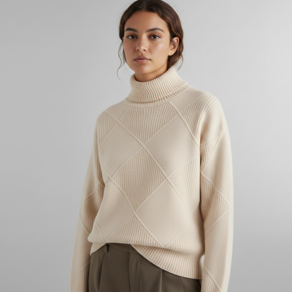 Women's Knit Sweater | High Neck & Warm Comfort 5