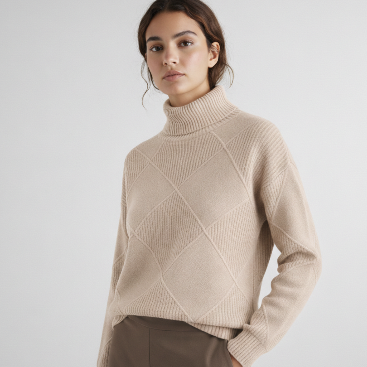 Women's Knit Sweater | High Neck & Warm Comfort 7