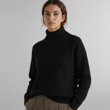 Women's Knit Sweater | High Neck & Warm Comfort 9