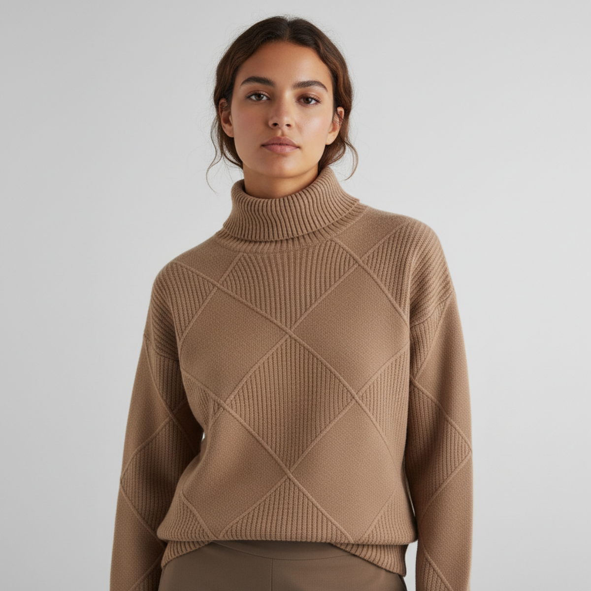 Women's Knit Sweater | High Neck & Warm Comfort 1
