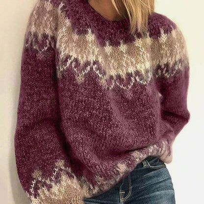 Betty | Women's Casual Round Neck Relaxed Fit Knit Winter Sweater
