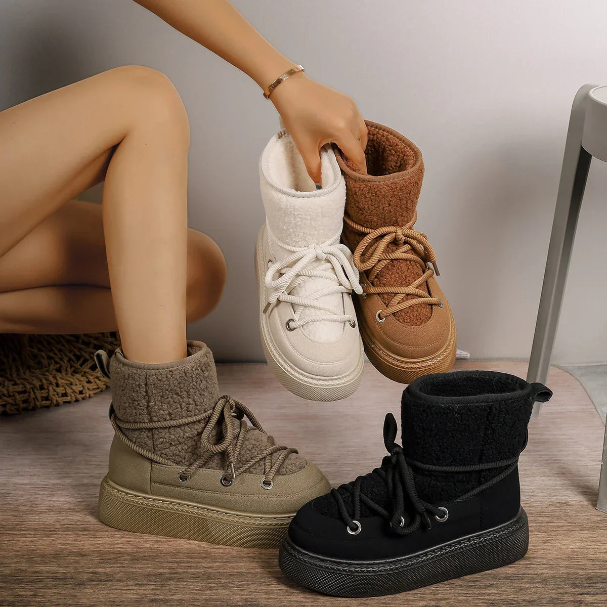 Women's Lace-Up Ankle Boots | Orthopedic Support & Cushioning