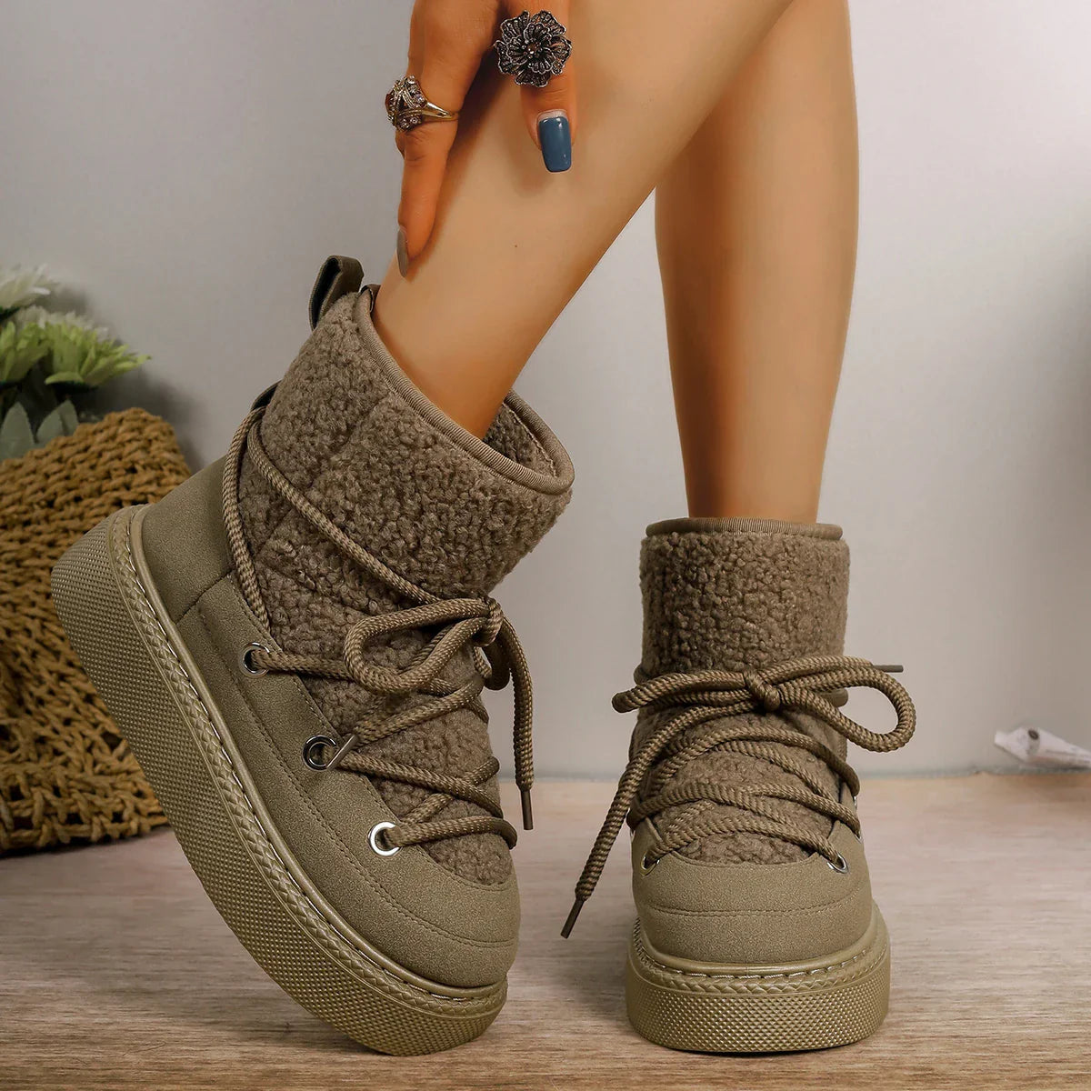 Women's Lace-Up Ankle Boots | Orthopedic Support & Cushioning