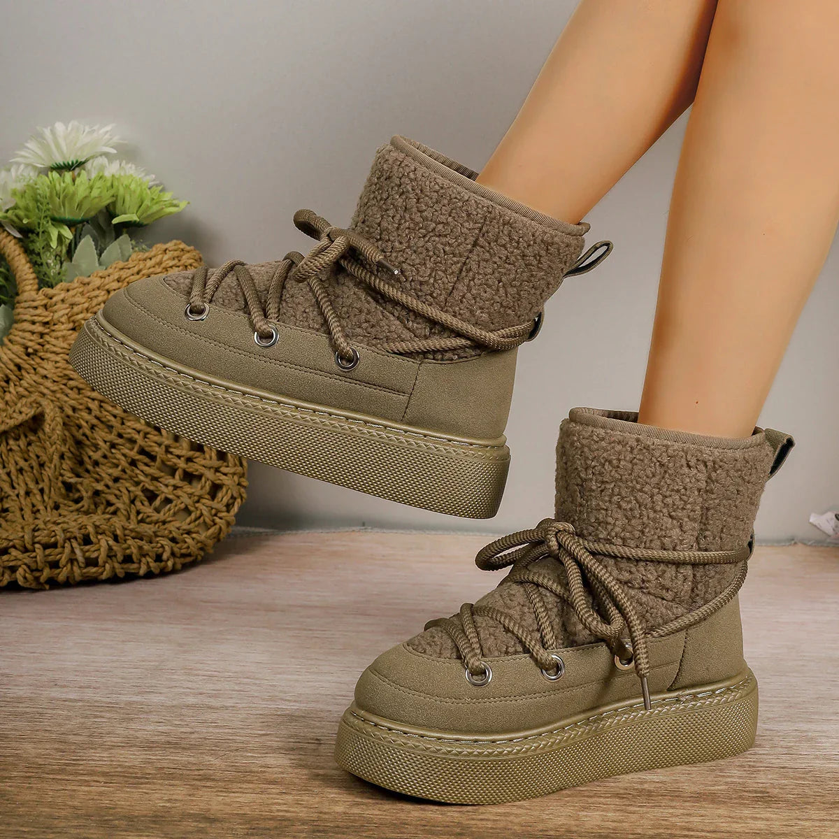 Women's Lace-Up Ankle Boots | Orthopedic Support & Cushioning