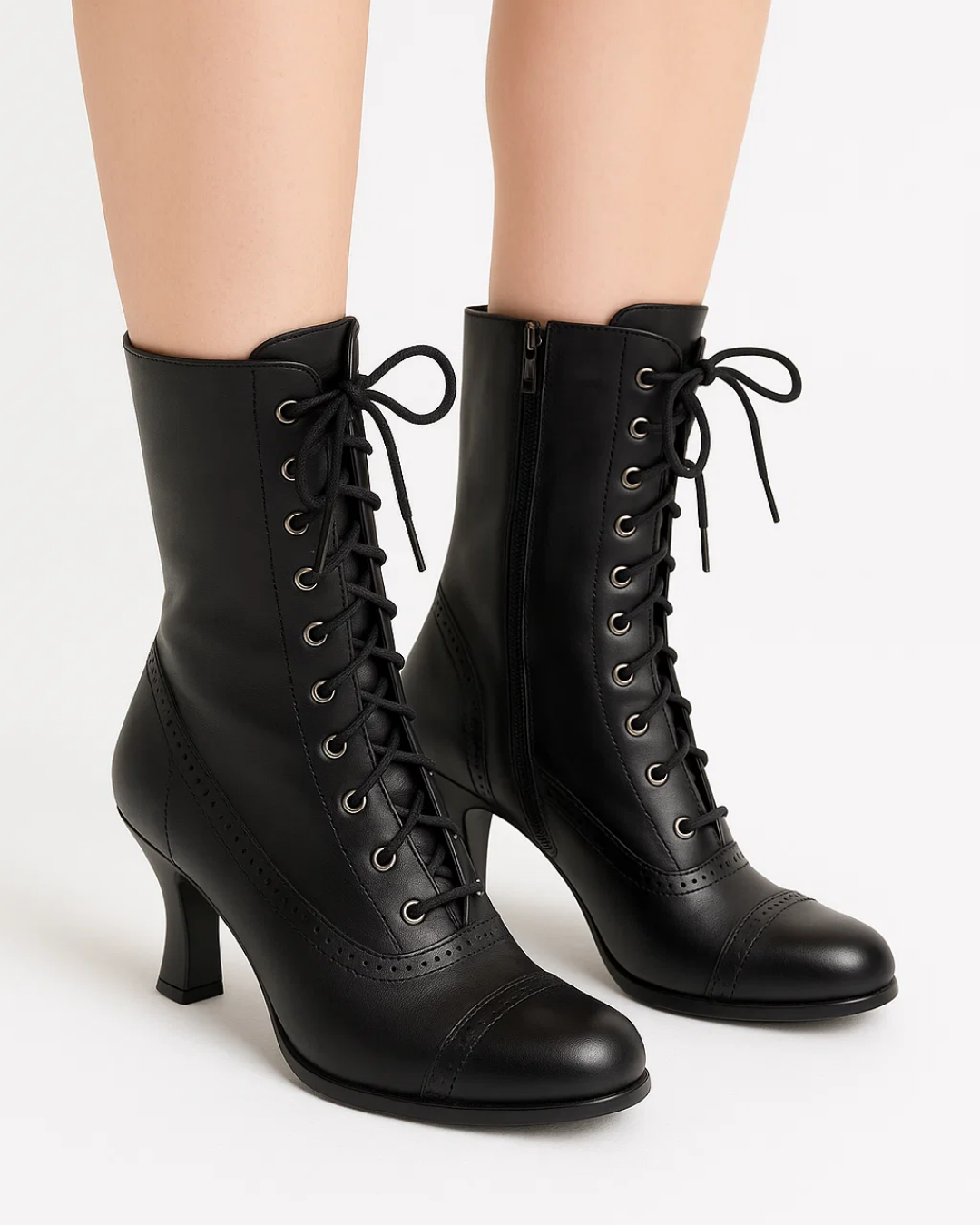 Women's Lace-Up Ankle Boots | Vintage Style & Secure Fit