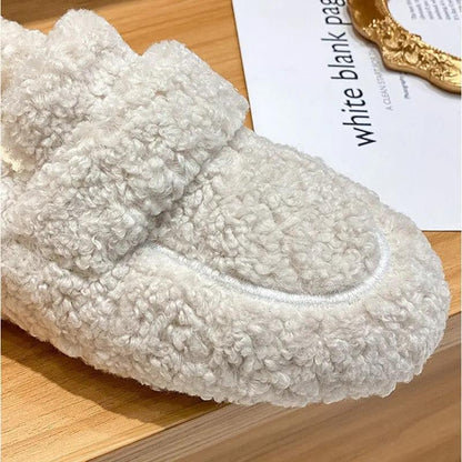 Women's Loafers | Curled Pile Upper, Wide Saddle Band