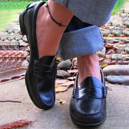 Women's Loafers | Penny Saddle Strap, Stitched Moc Toe