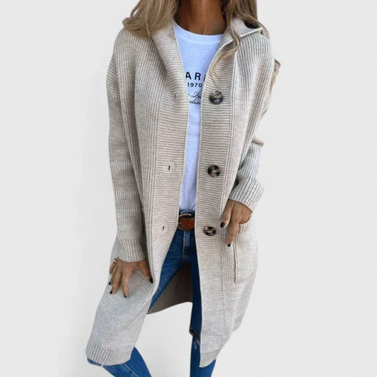 Women's Long Cardigan | Button Front & Warm Knit