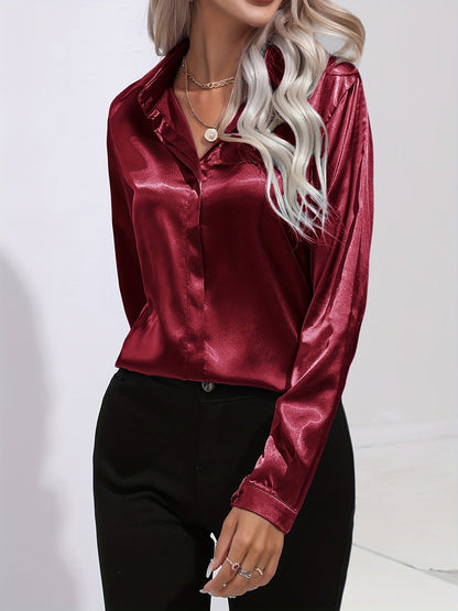 Women's Long Sleeve Blouse | Button-Up & Versatile 10