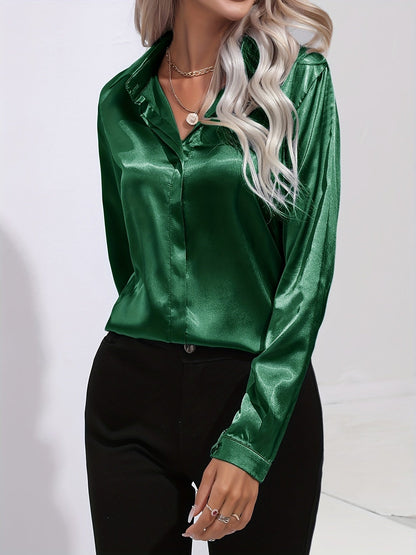 Women's Long Sleeve Blouse | Button-Up & Versatile 12