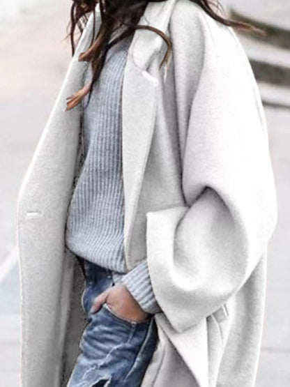 Women's Long Winter Coat | Oversized Fit & Wide Sleeves