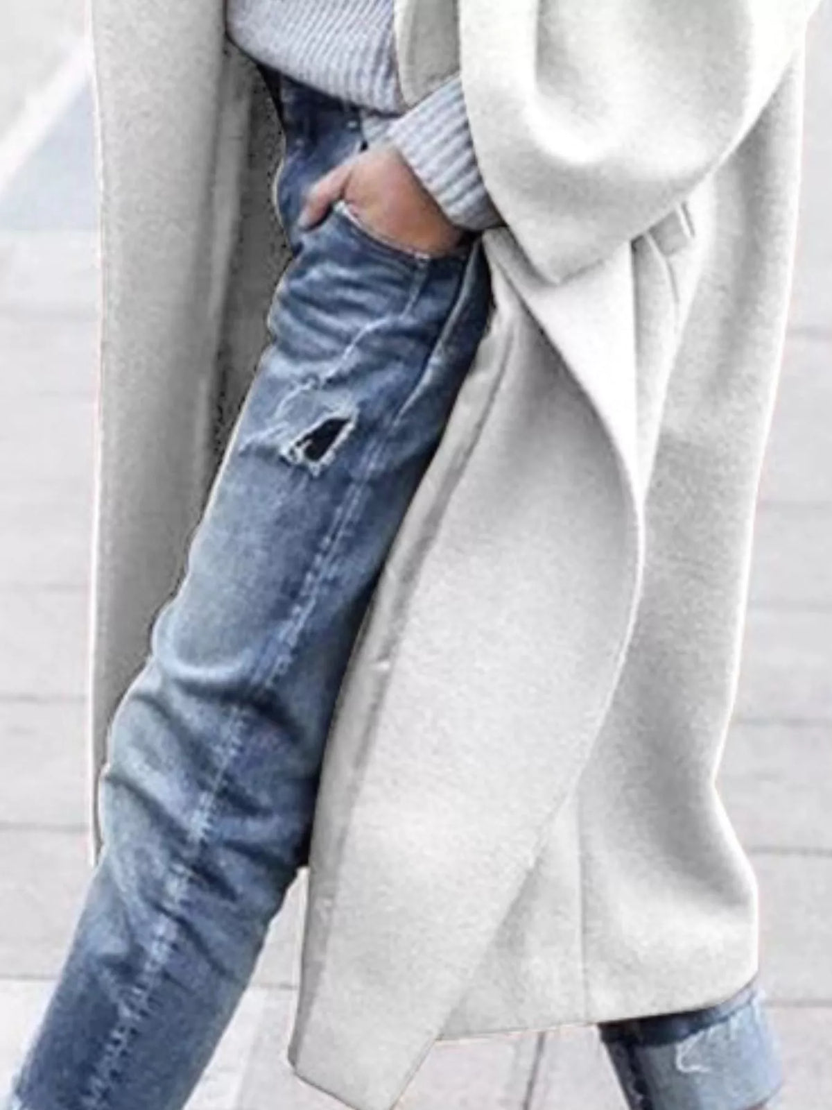 Women's Long Winter Coat | Oversized Fit & Wide Sleeves