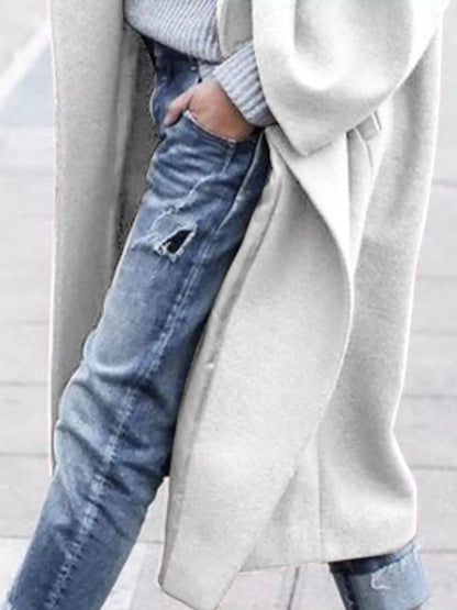 Women's Long Winter Coat | Oversized Fit & Wide Sleeves