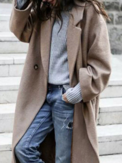 Women's Long Winter Coat | Oversized Fit & Wide Sleeves