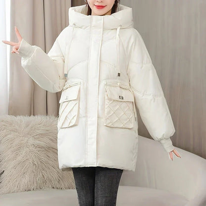 Women's Longline Puffer Coat | Hooded & Warm