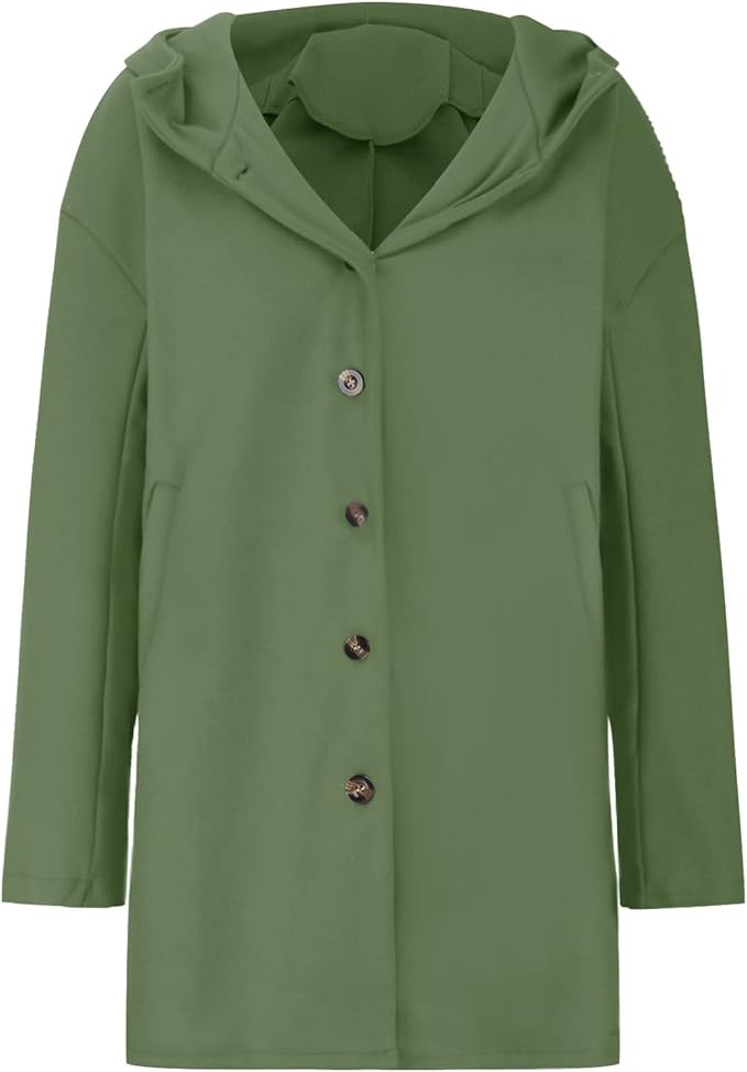 Women's Longline Winter Coat | Hooded & Notch Lapel